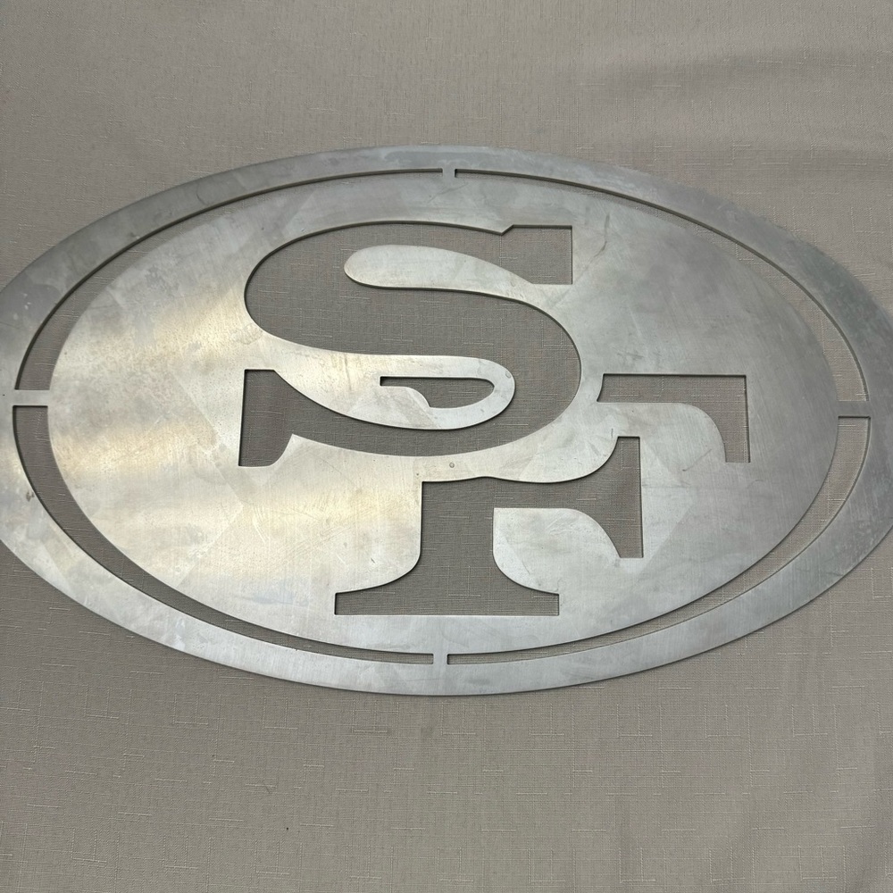 SF San Francisco Forty Niners Stainless Steel Sign 49ers